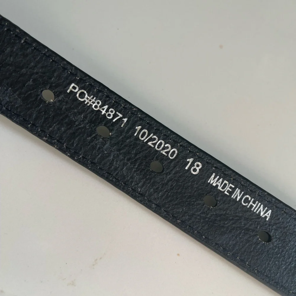 Nocona Kids Black Belt with Silver and Gold Buckle
